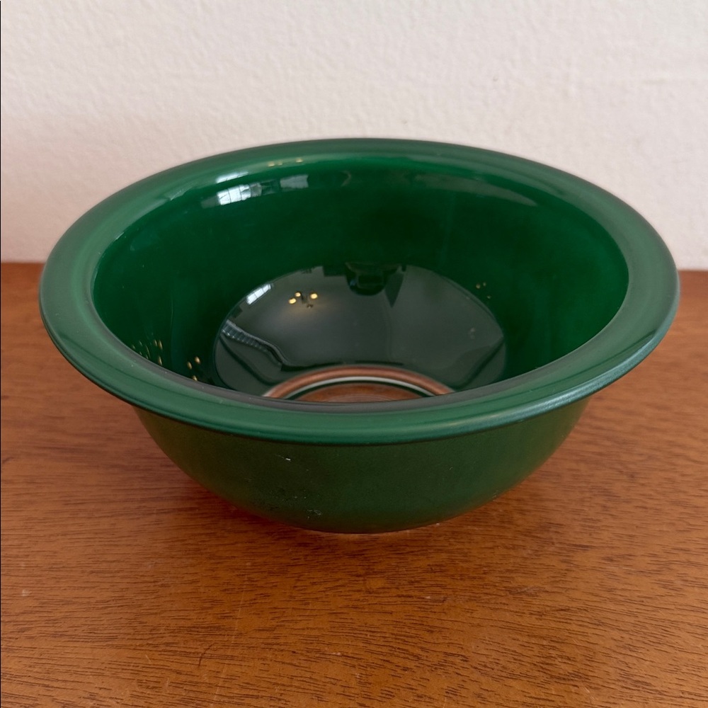 Vintage Pyrex Green Mixing Bowl #322 Glass Clear Bottom 1L